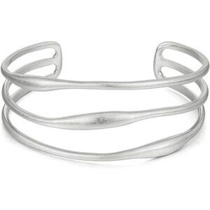 Chunky Cuff Bracelets for Women Multi-layer Cross Wire Open Bangle